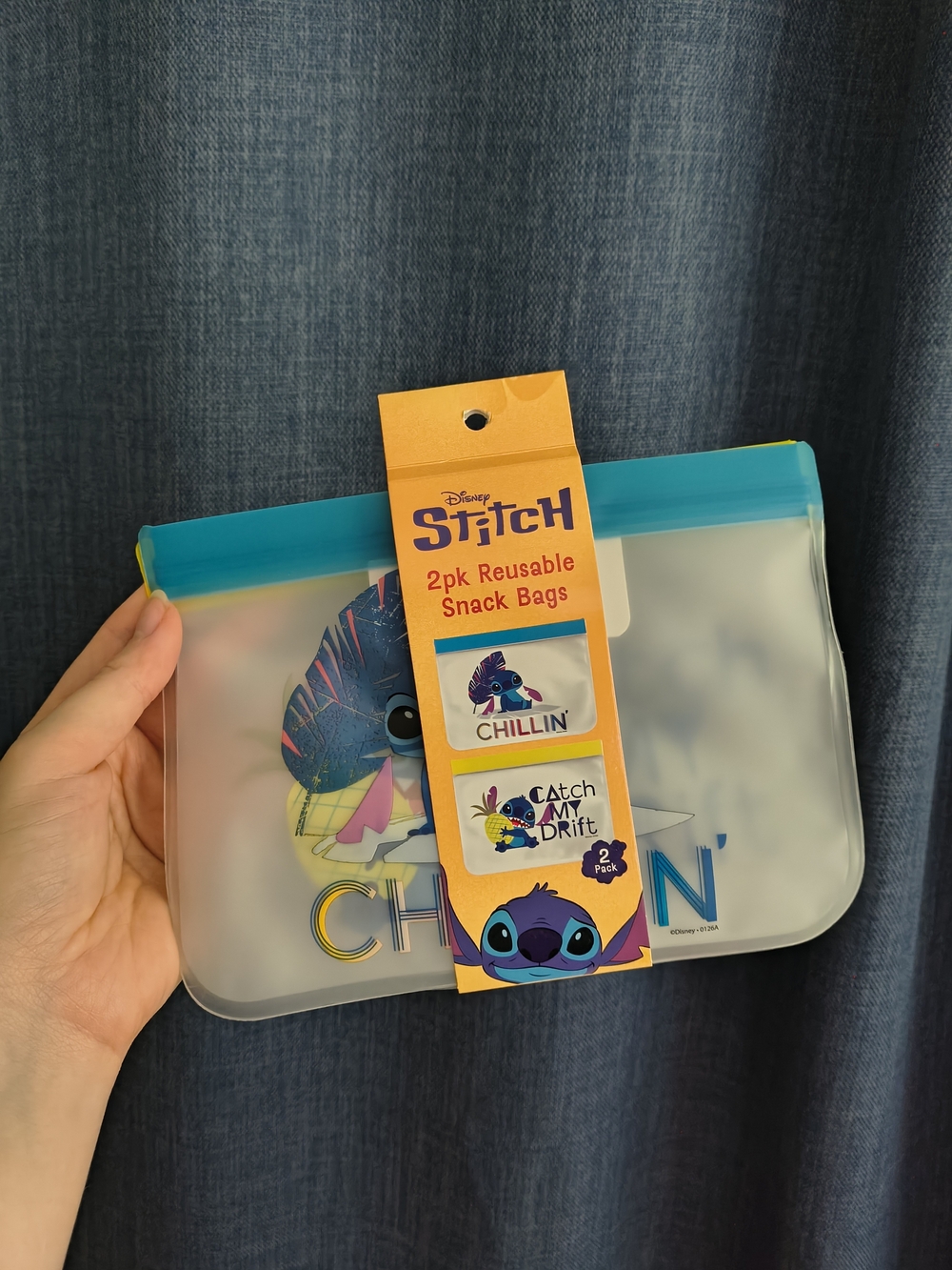 Disney Stitch Reusable Snack Bags